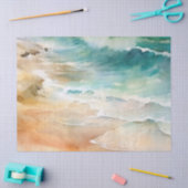 Papier Mousseline Sable de plage et mer tropicale (Artisanat)