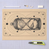 Papier Mousseline Sable de temps Lune de soleil heure Carte de tarot (Artisanat)