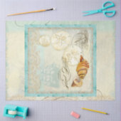 Papier Mousseline Sable Dollar Beach Coquillages Balnéaire Découpage (Artisanat)