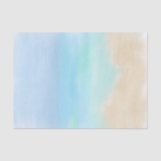 Papier Mousseline Sable, océan et Sky Beach (Recto)