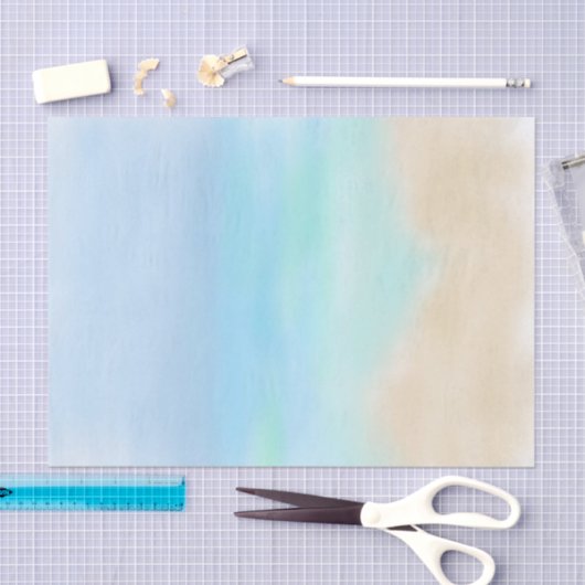 Papier Mousseline Sable, océan et Sky Beach (Artisanat)