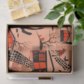 Papier Mousseline Sable sans transparence paysage de sable maisons n (Cadeau)