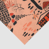 Papier Mousseline Sable sans transparence paysage de sable maisons n (Détail)