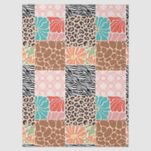 Sac cadeau à motif animal et floral en patchwork t