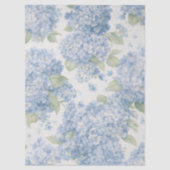 Papier Mousseline Sac cadeau floral Hydrangea Bleu (Recto)