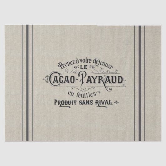 Papier Mousseline Sac français à grain de cacao (Recto)