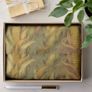 Papier Mousseline Sac vintage William Morris Automne Maïs et Dinde