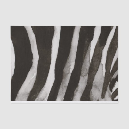 Papier Mousseline Safari Africain Peint Zebra Stripes (Recto)