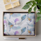 Papier Mousseline Safari d'aquarelle : Oiseaux (Customizeable BG) (Cadeau)