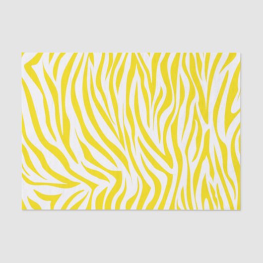 Papier Mousseline Safari Jaune d'or Zebra (Recto)