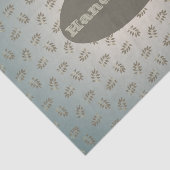 Papier Mousseline Sage de verdure feuille main fait ou Merci (Détail)