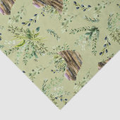 Papier Mousseline Sage d'herbes sauvages avec oiseaux Aquarelle Papi (Détail)