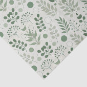 Papier Mousseline Sage et cercles vert (Détail)