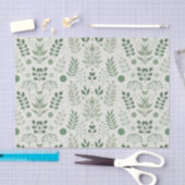 Papier Mousseline Sage et cercles vert (Artisanat)