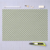 Papier Mousseline Sage Green En vichy Motif (Artisanat)