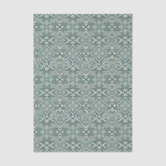 Papier Mousseline Sage Green Geometric Pattern