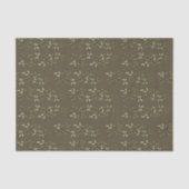 Papier Mousseline Sage Green Watercolor French Country Olive Pattern (Recto)