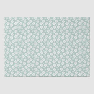 Papier Mousseline Sage Green White Boho Florals Baby shower Annivers