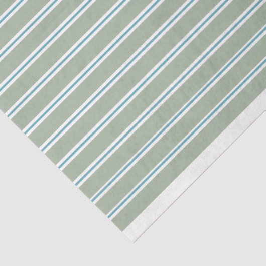 Papier Mousseline Sage Vert et Turquoise (Détail)