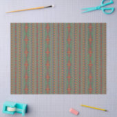 Papier Mousseline Sagebrush Green Design géométrique Tissu (Artisanat)