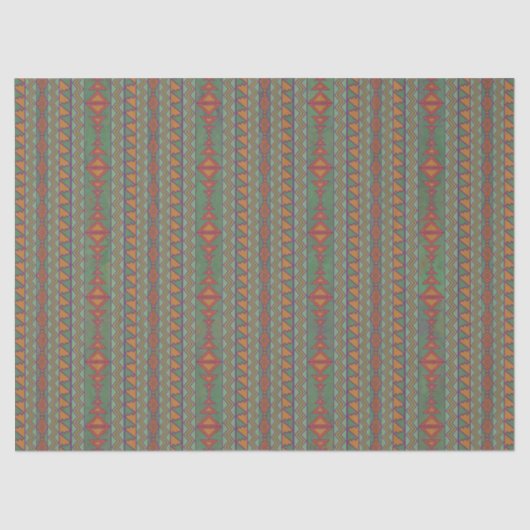 Papier Mousseline Sagebrush Green Design géométrique Tissu (Recto)
