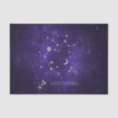 Papier Mousseline Sagittaire pourpre zodiaque | Horoscope astrologiq (Recto)