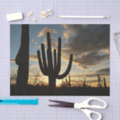 Papier Mousseline Saguaro Sunset II Arizona (Artisanat)