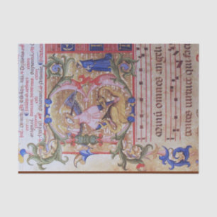 Papier Mousseline Saint Michael Archangel Parchemin Choral antique