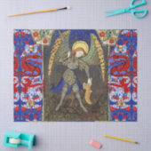 Papier Mousseline Saint Michel l'Archange avec le diable, Dragons ro (Artisanat)