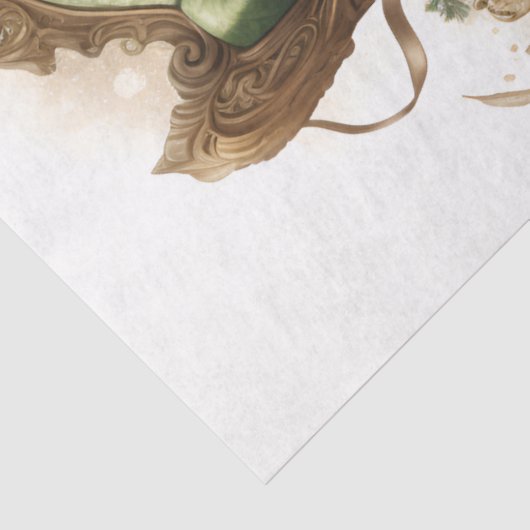 Papier Mousseline Saint-Nic Holiday Decoupage Paper (Détail)