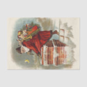 Papier Mousseline Saint Nicolas victorien de Noël sur le toit (Recto)