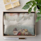 Papier Mousseline Saint Nicolas victorien de Noël sur le toit (Cadeau)