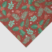 Papier Mousseline Saint Noël et pinecones motif 2 (Détail)