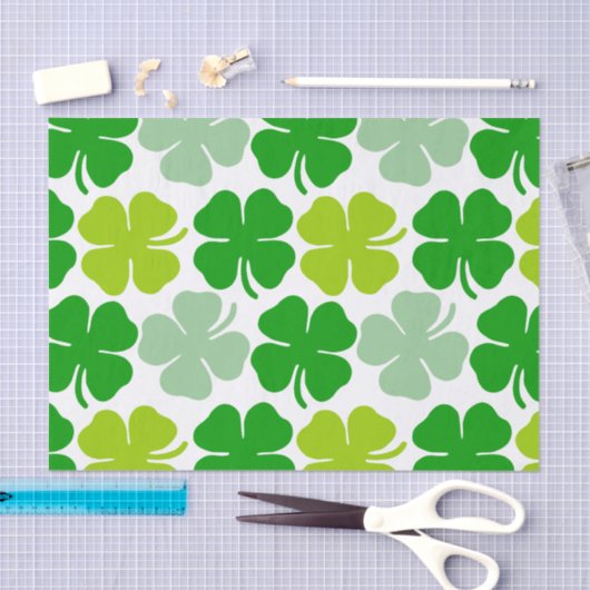 Papier Mousseline Saint Patrick's Day Shamrock chanceux (Artisanat)