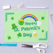 Papier Mousseline Saint Patrick's Day Shamrock Pot of Gold Celtic Kn (Artisanat)