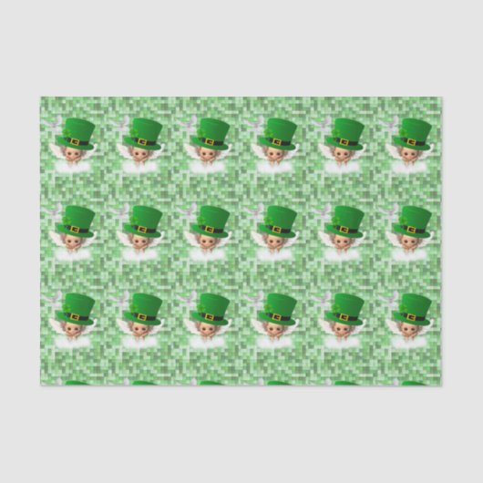 Papier Mousseline Saint Patrick's Day Tissue Paper Angel (Recto)