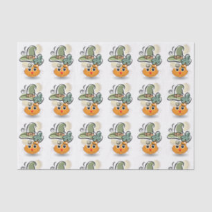 Papier Mousseline Saint Patrick's Day Tissue Paper Cat
