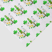Papier Mousseline Saint Patrick's Day Tissue Paper Clover Wine (Détail)