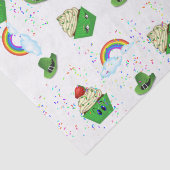 Papier Mousseline Saint Patrick's Day Tissue Paper Cupcake (Détail)