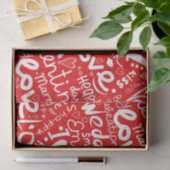 Papier Mousseline Saint-Valentin Art multi-Word (Cadeau)