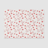 Papier Mousseline Saint-Valentin Chicken Heart Love (Recto)