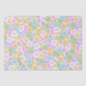 Papier Mousseline Saint Valentin Coeurs bonbons mignonette Motif (Recto)