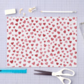 Papier Mousseline Saint-Valentin Cœurs Rouges (Artisanat)