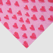 Papier Mousseline Saint Valentin Coeurs rouges sur Arrière - plan ro (Détail)