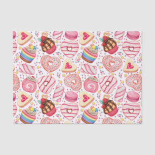 Papier Mousseline Saint Valentin Cookies et Cupcakes