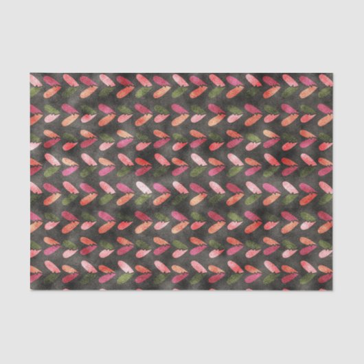 Papier Mousseline Saint Valentin - Motifs de coeur amusants (Recto)