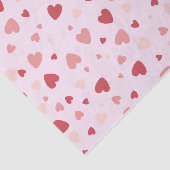 Papier Mousseline Saint Valentin Pastel Coeurs rouge et rose (Détail)