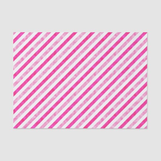 Papier Mousseline Saint-Valentin - Pink Stripes Shimmer (Recto)