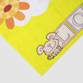 Papier Mousseline Saint Valentin Tissu papier Love Turtle (Détail)