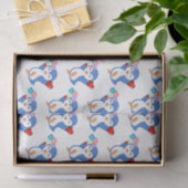 Papier Mousseline Saint Valentin Tissu Papier Penguin Coeurs (Cadeau)